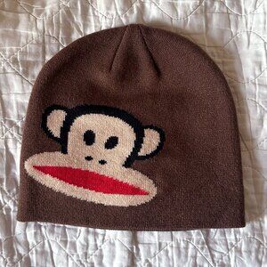 Paul Frank Monkey Brown Beanie Hat – Cozy Streetwear Skater Beanie Hat Slushcult